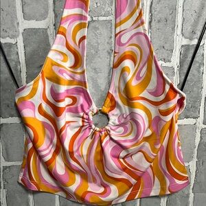 Colorful Swirl Halter Top